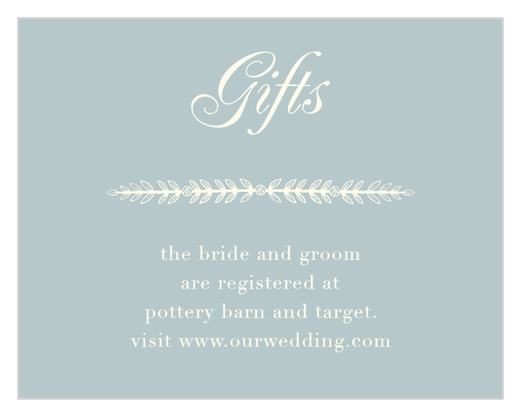 In Cursive Registry Cards