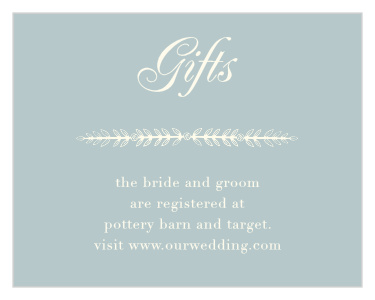 In Cursive Registry Cards