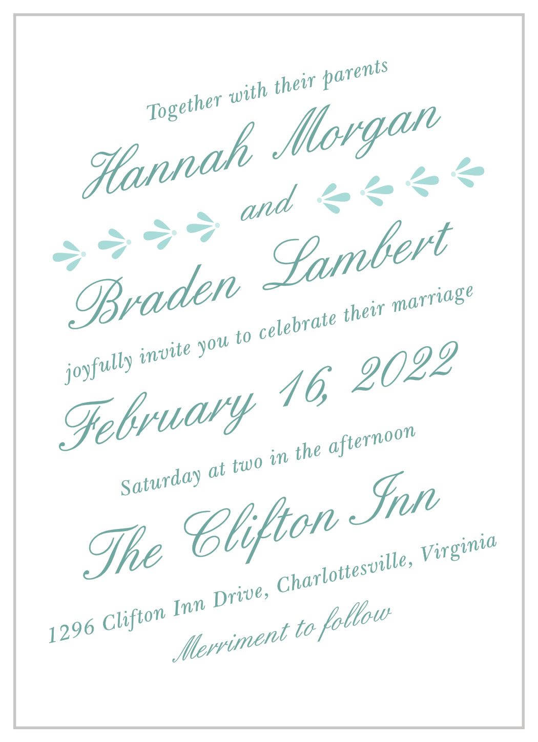 Fresh Breeze Wedding Invitations
