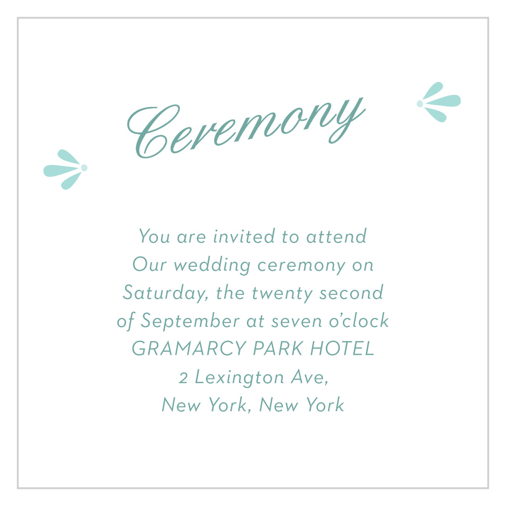 Fresh Breeze Ceremony Cards