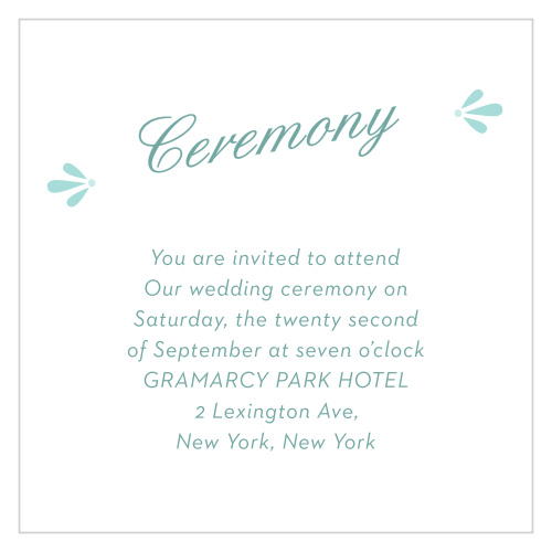Fresh Breeze Ceremony Cards