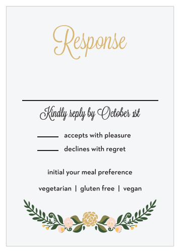 Laurel Crown Foil Response Cards