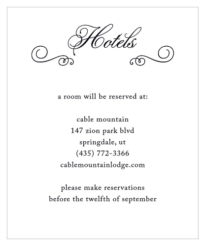 Stately Silhouette Accommodation Cards