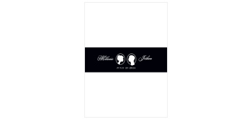 Stately Silhouette Wedding Belly Bands