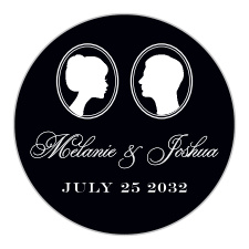 Use the Stately Silhouette Wedding Stickers to finish off your Wedding Suite.