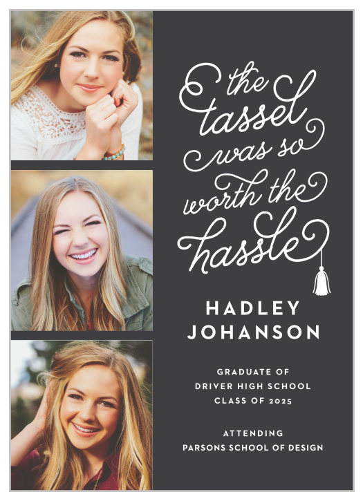 The Senior Headlines Graduation Announcement is a simple elegant design.