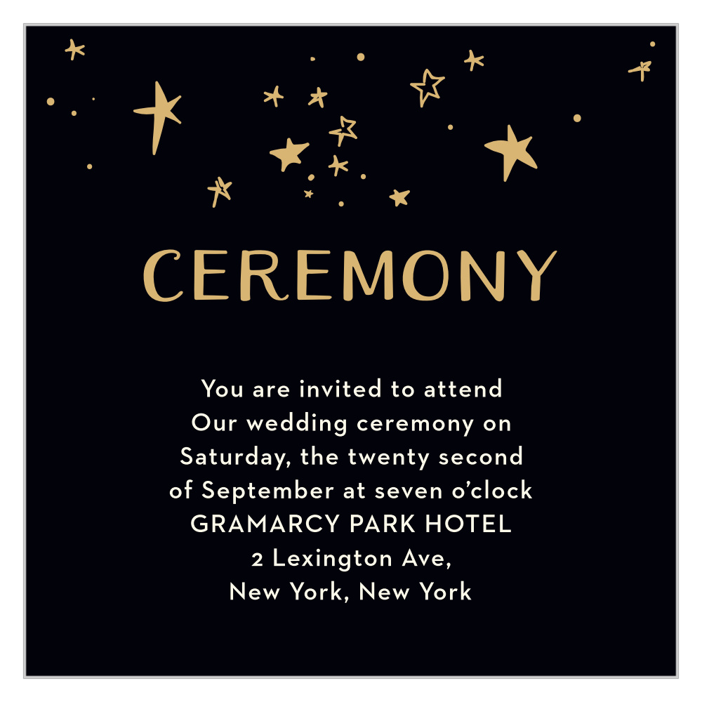 Good Times Foil Ceremony Cards
