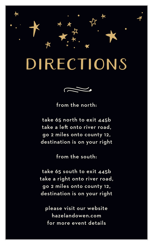 Good Times Foil Direction Cards