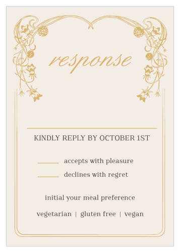 Floral Nouveau Foil Response Cards