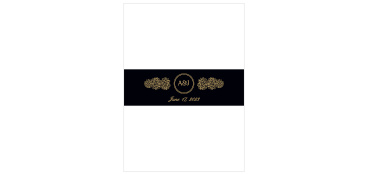 Floral Nouveau Foil Wedding Belly Bands