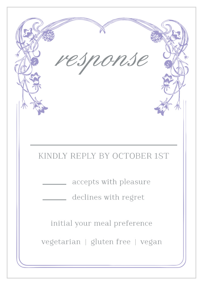 Floral Nouveau Response Cards
