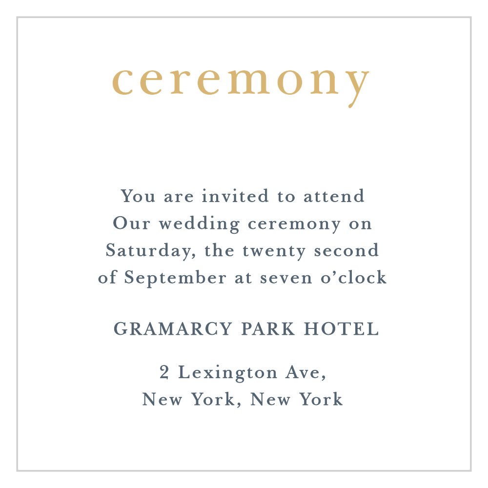 Brushstroke Bliss Foil Ceremony Cards