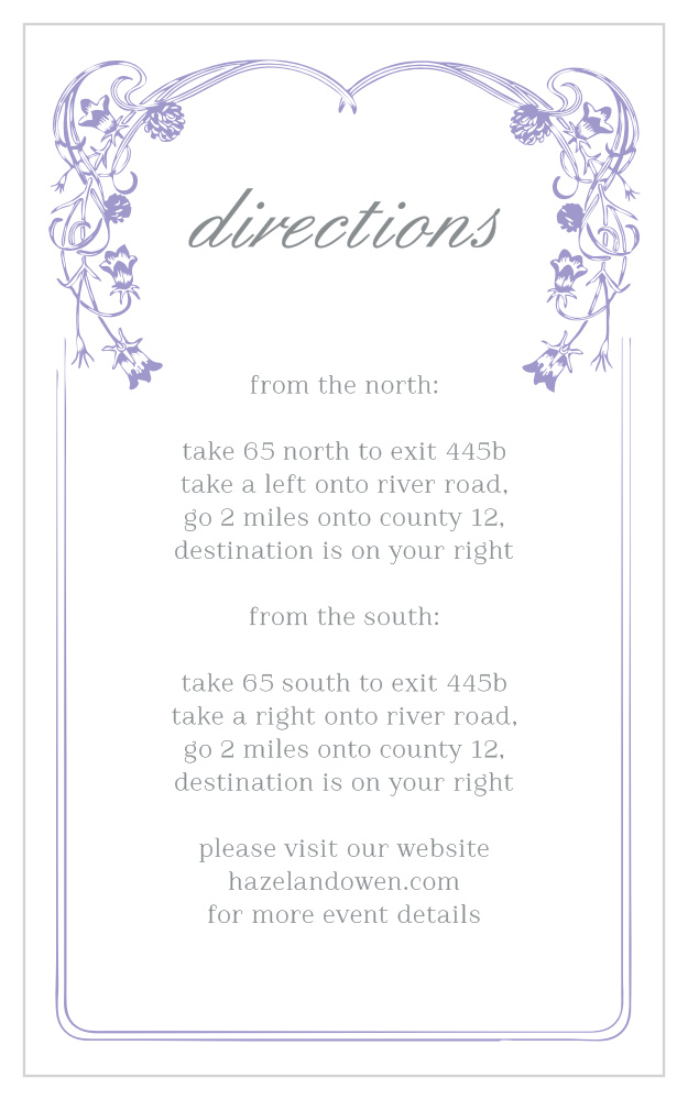 Floral Nouveau Direction Cards