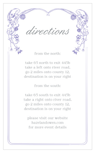 Floral Nouveau Direction Cards