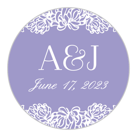 Floral Nouveau Wedding Stickers
