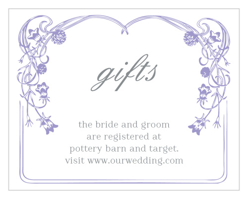 Floral Nouveau Registry Cards