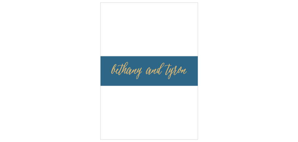 Love Script Foil Wedding Belly Bands