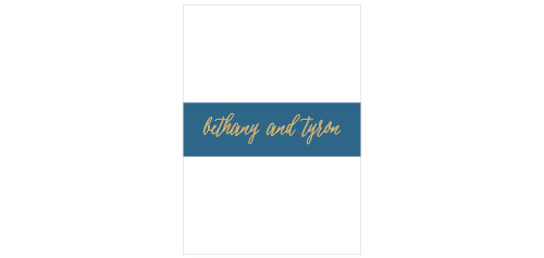 Love Script Foil Wedding Belly Bands
