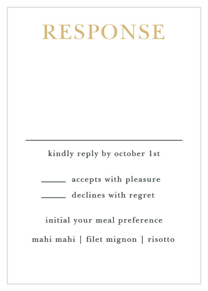 Love Script Foil Response Cards