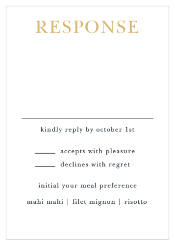 Love Script Foil Response Cards