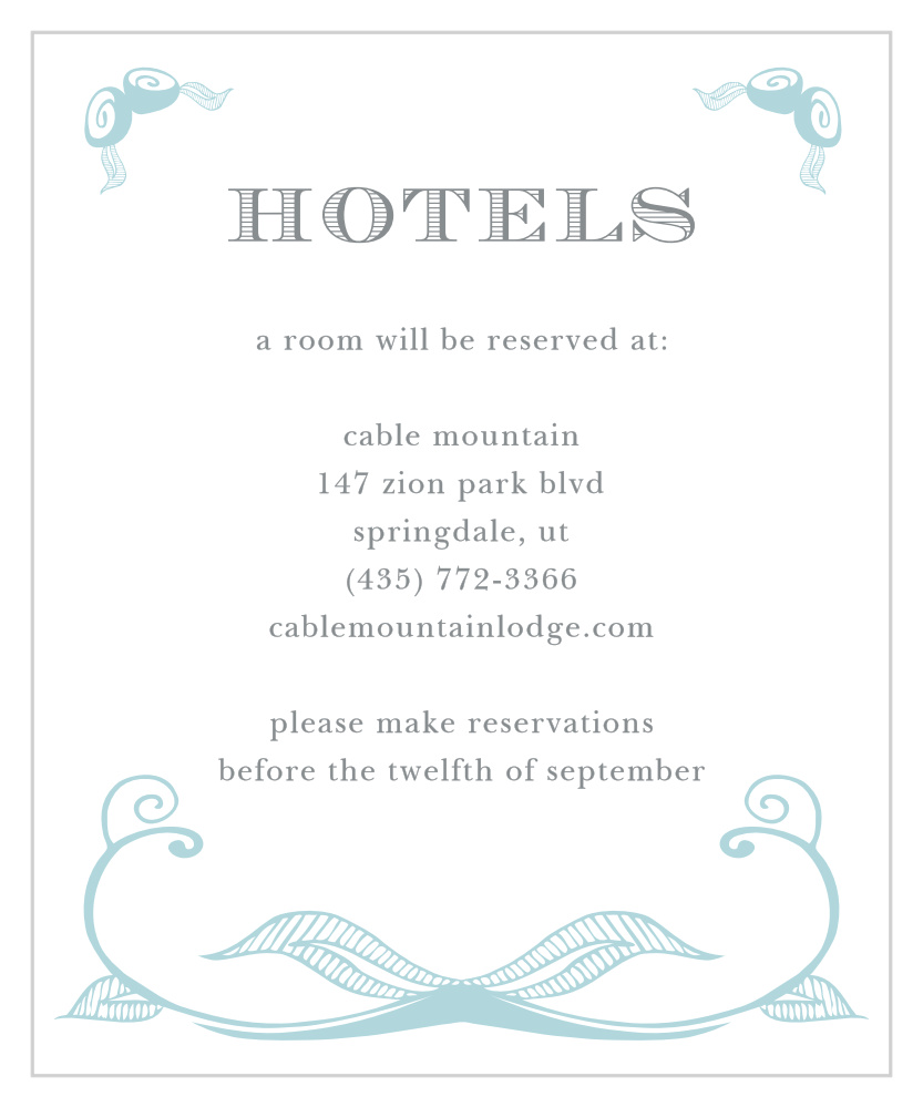 Hand Drawn Frame Accommodation Cards