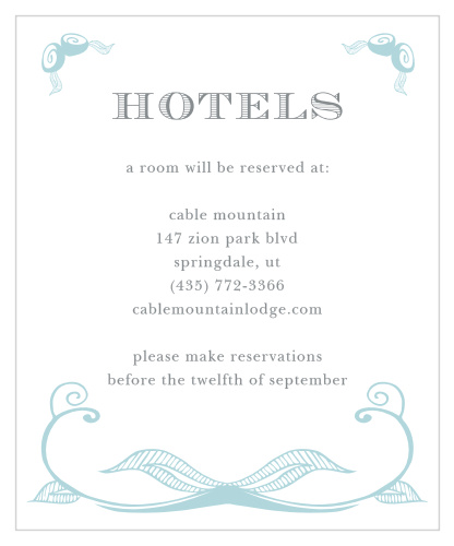 Hand Drawn Frame Accommodation Cards