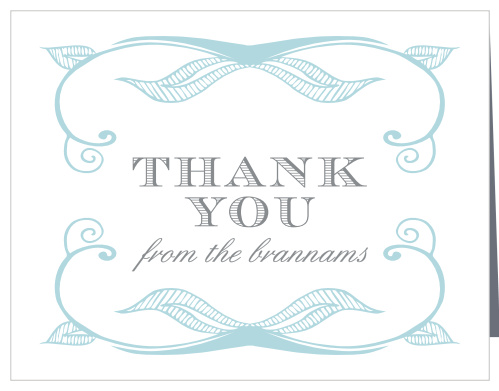 Hand Drawn Frame Wedding Thank You Cards