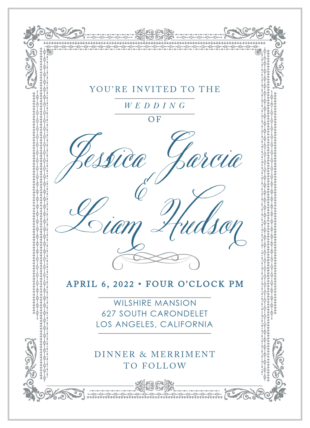Elegant Frame Wedding Invitations