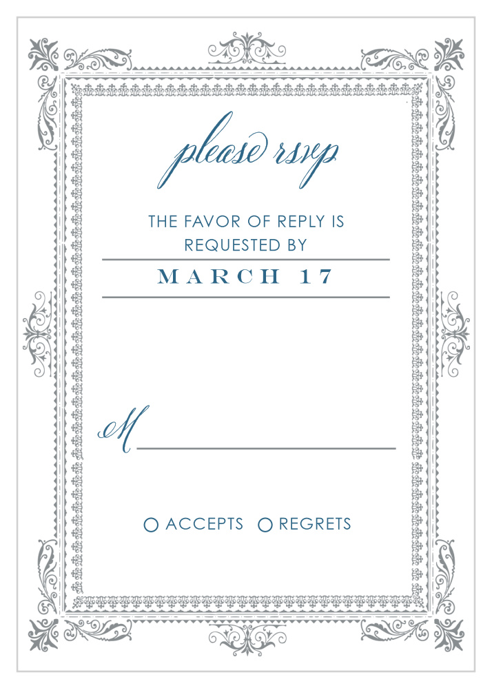 Elegant Frame Response Cards
