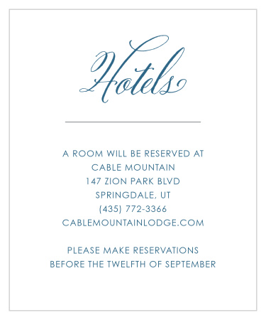 Elegant Frame Accommodation Cards