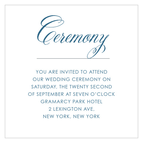 Elegant Frame Ceremony Cards