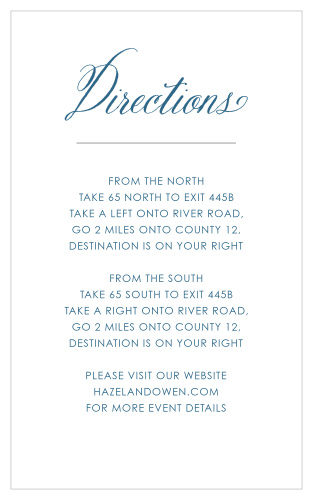 Elegant Frame Direction Cards