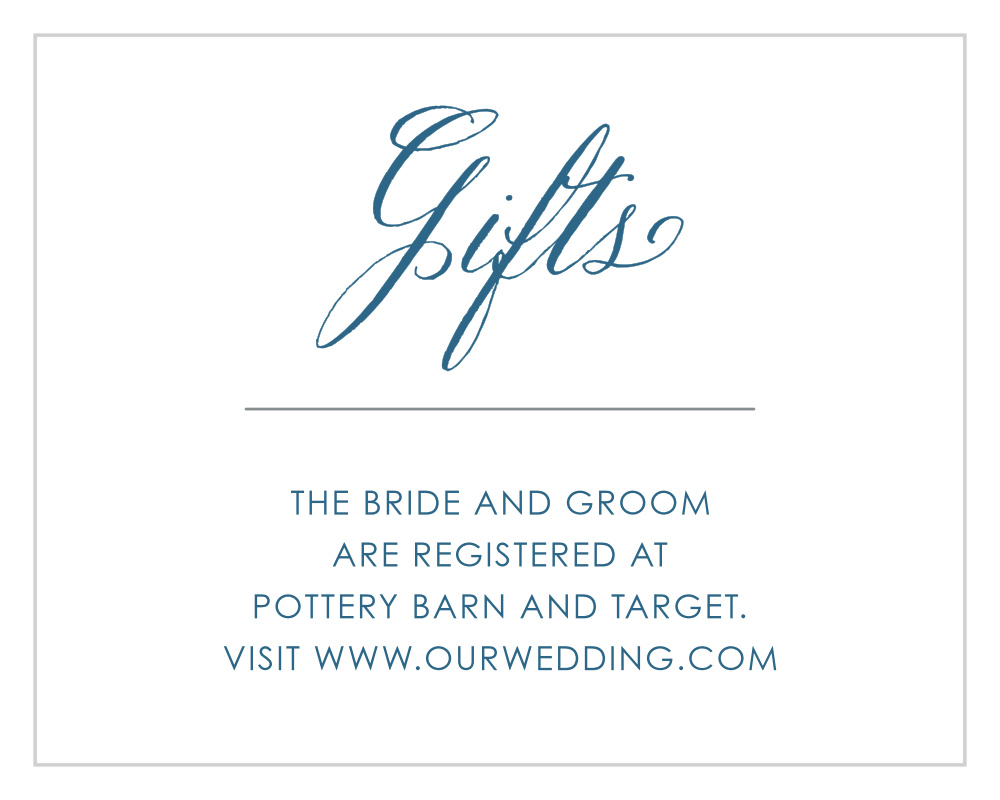Elegant Frame Registry Cards