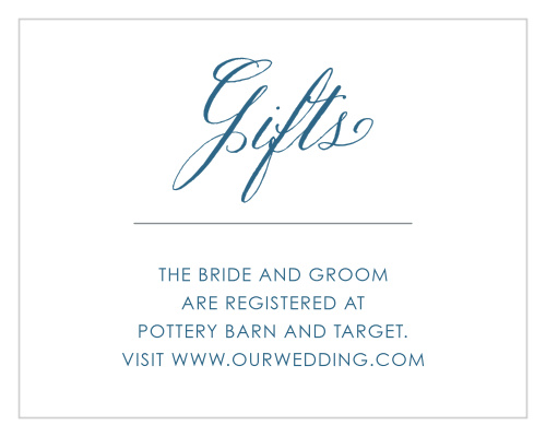 Elegant Frame Registry Cards