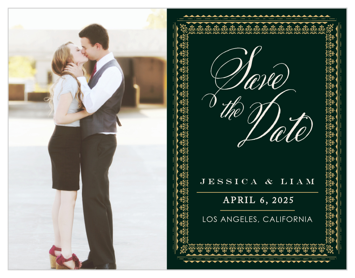 Elegant Frame Foil Save the Date Magnets