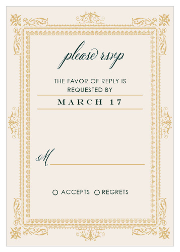 Elegant Frame Foil Response Cards