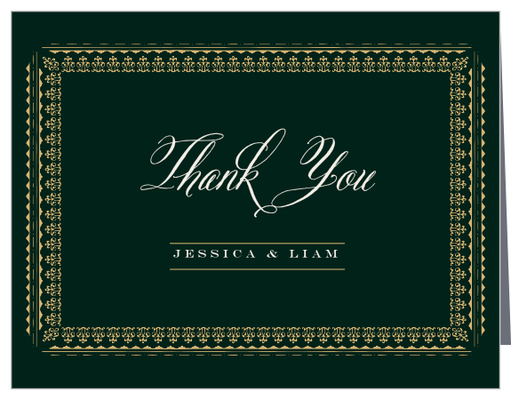 Elegant Frame Foil Wedding Thank You Cards