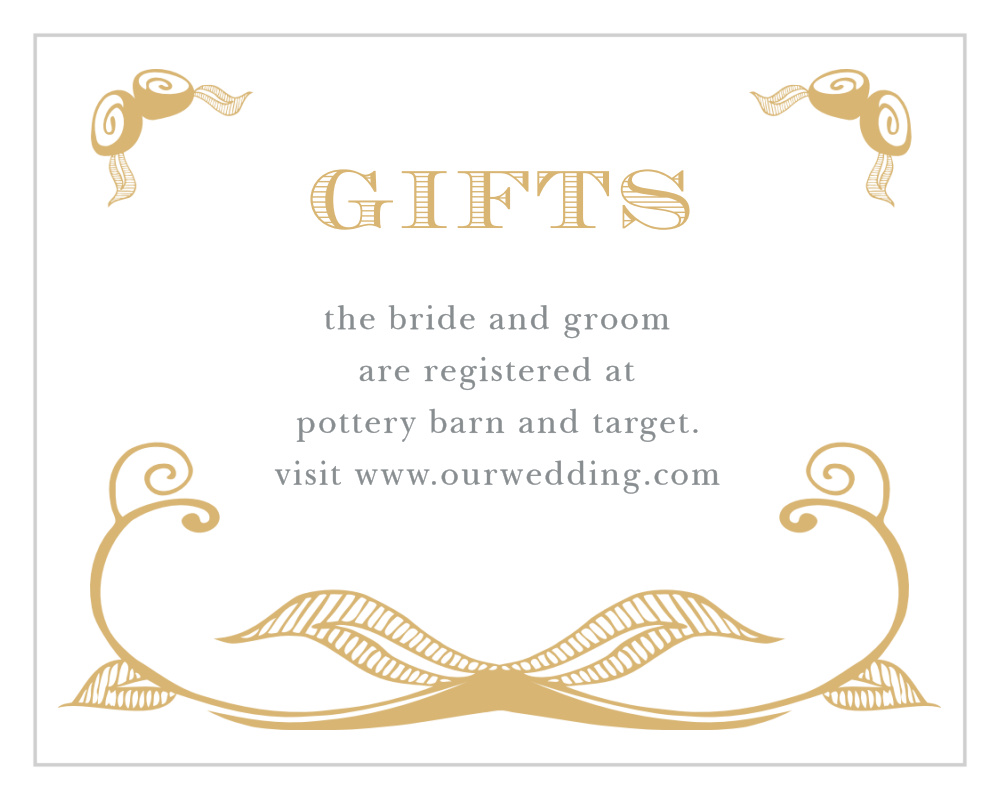 Hand Drawn Frame Foil Registry Cards