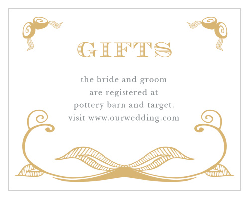 Hand Drawn Frame Foil Registry Cards