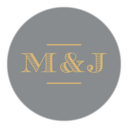Hand Drawn Frame Foil Wedding Stickers