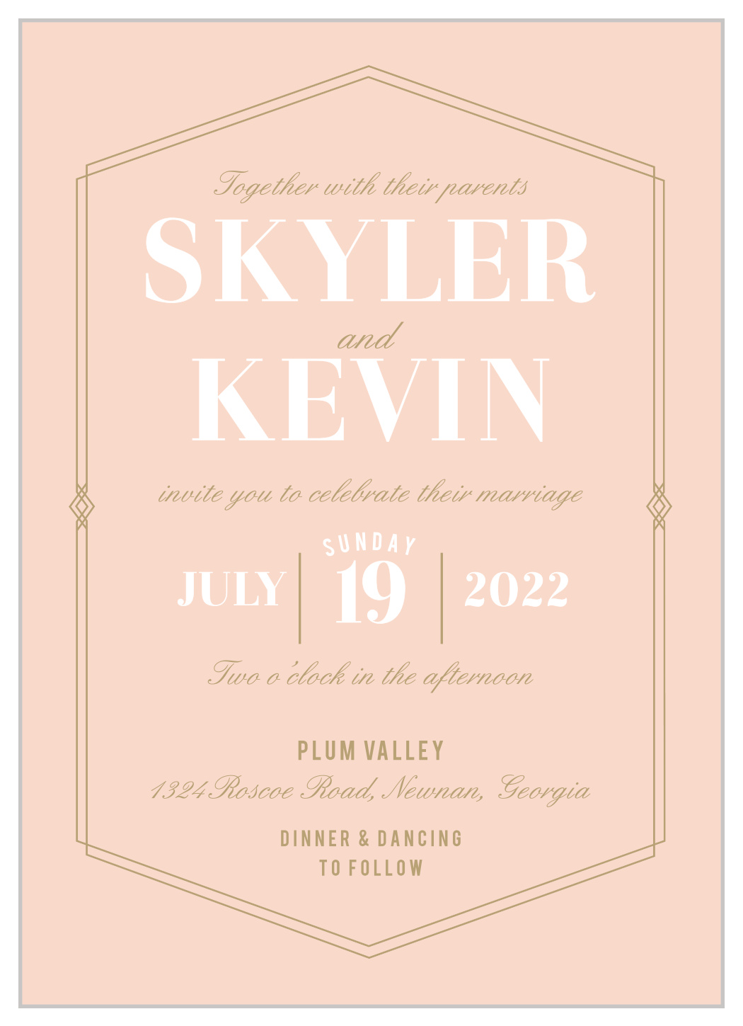 Deco Glam Wedding Invitations