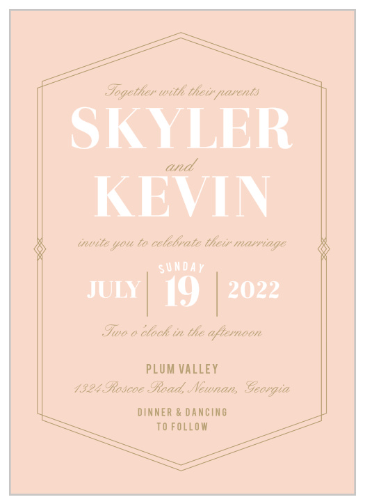 Deco Glam Wedding Invitations