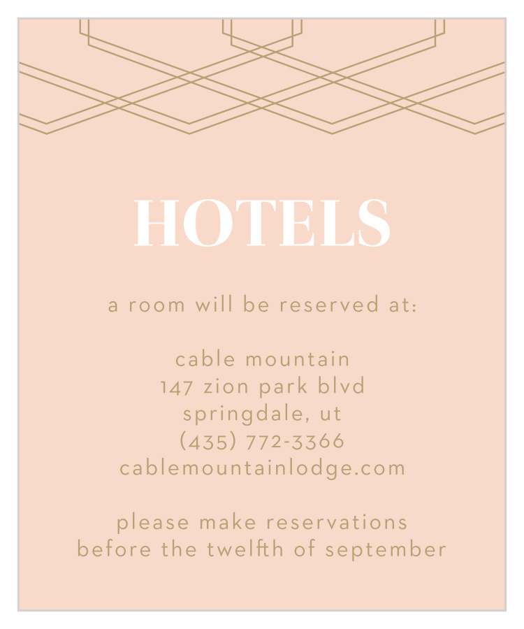 Deco Glam Accommodation Cards