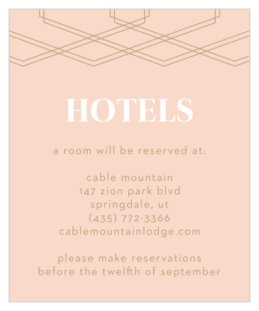Deco Glam Accommodation Cards