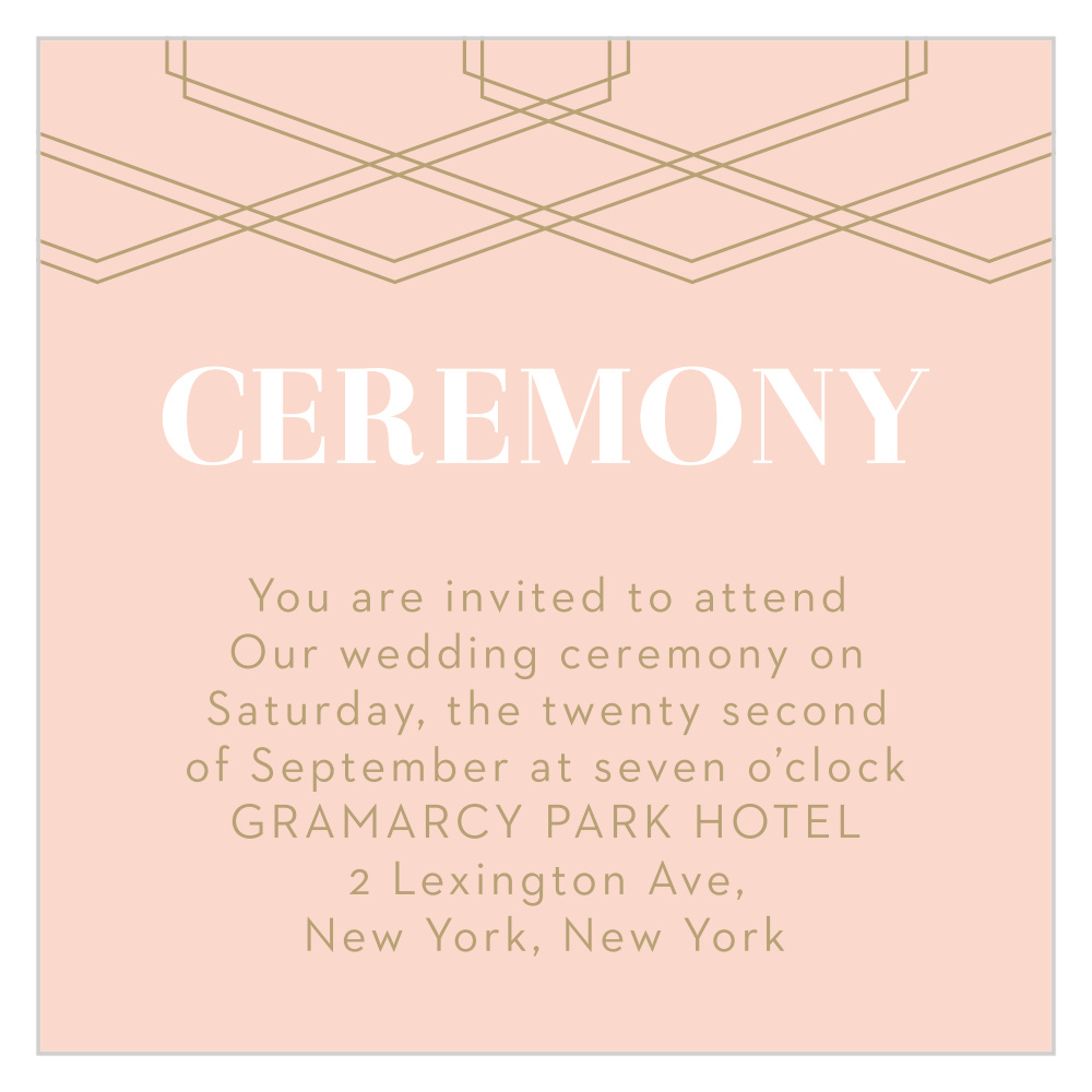 Deco Glam Ceremony Cards