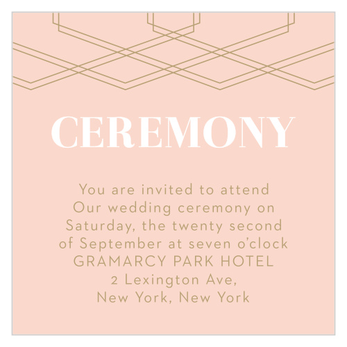 Deco Glam Ceremony Cards