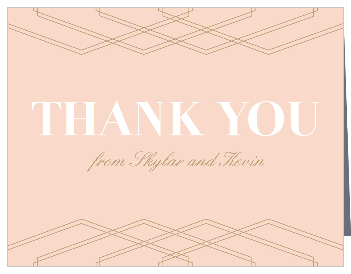 Deco Glam Wedding Thank You Cards