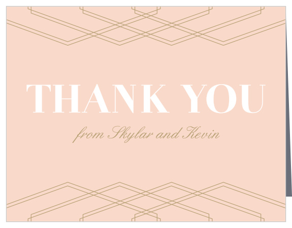Deco Glam Wedding Thank You Cards
