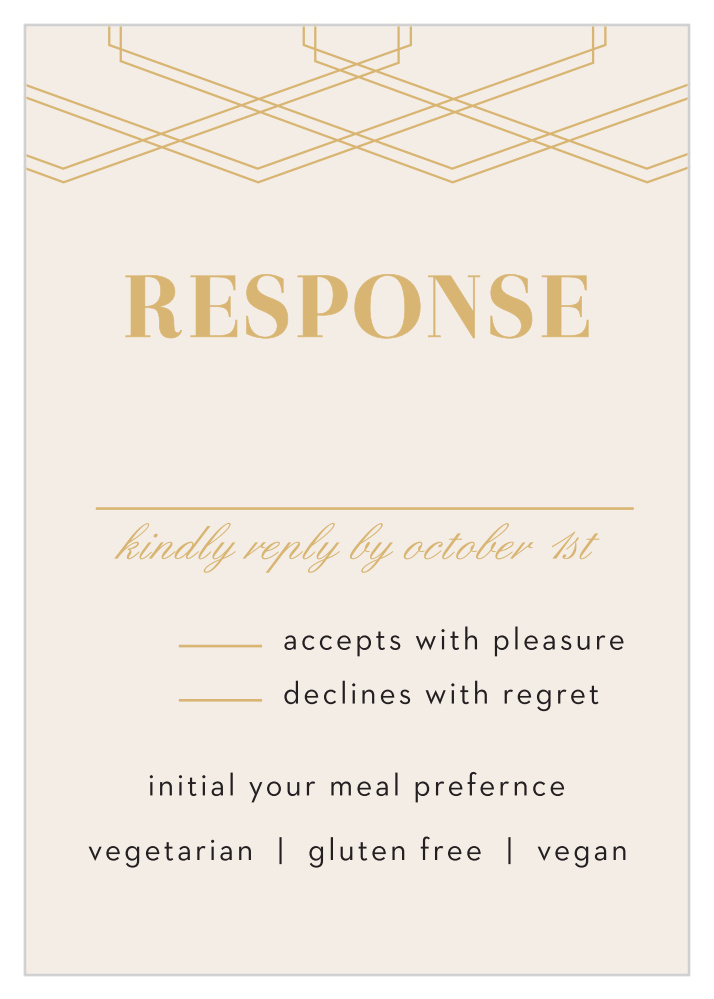 Deco Glam Foil Response Cards