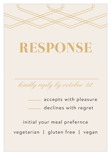 Deco Glam Foil Response Cards